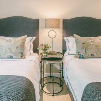 Beautifully furnished, this cosy guest bedroom is just perfect for sharing.